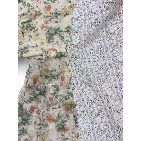 Whimsigoth Cottagecore Feminine Boho Festival Maxi Dress Lace Bell Sleeves - Picture 9 of 14